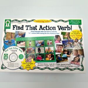 Listening Lotto “Find that action verb” Game